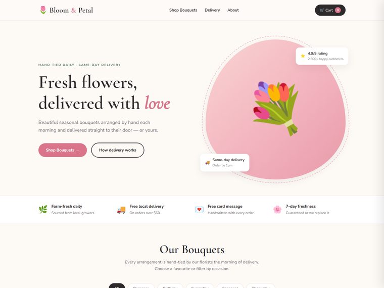 Claude Fable 5.1 Florist, desktop