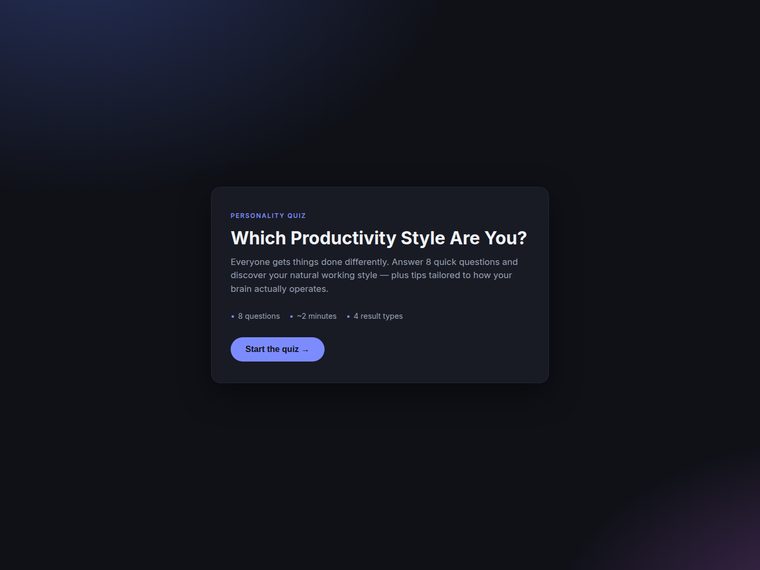 Claude Fable 5.1 Personality quiz, desktop