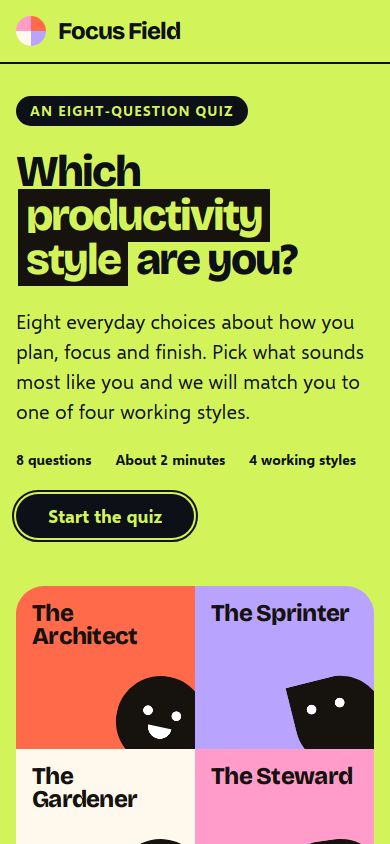 Personality quiz built by TAO-1 on a phone
